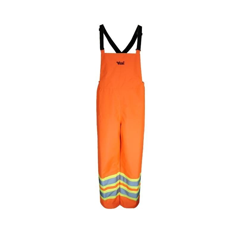 Pantalon pour conditions extrêmes Handyman 300D orange haute visibilité, bandes argent et jaunes, conforme à la CSA (S à 3XL)