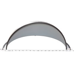Acrylic half dome convex mirror, for 180-degree view in a T-intersection.
