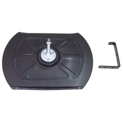 Acrylic rectangular convex mirror with adjustable arm, 160-degree field of view.