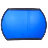 Acrylic rectangular convex mirror with adjustable arm, 160-degree field of view.