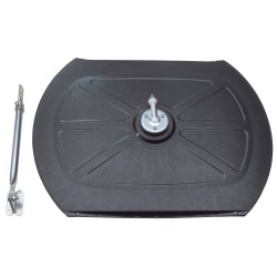 Acrylic rectangular convex mirror with adjustable arm, 160-degree field of view.