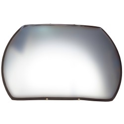 Miroir convexe rectangulaire sur bras ajustable, en acrylique, à champ de vue de 160 degrés.