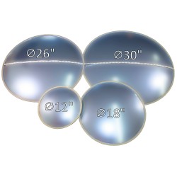 Miroir convexe circulaire sur bras ajustable, en acrylique, à champ de vue de 100 degrés.