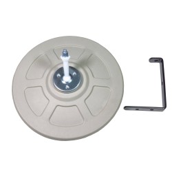 Miroir convexe circulaire sur bras ajustable, en acrylique, à champ de vue de 100 degrés.