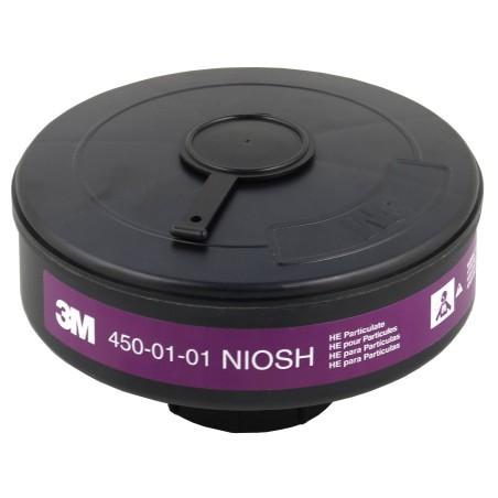 Filtre 3M haute efficacité avec obturateurs pour masque complet de protection respiratoire à épuration d’air motorisé Powerflow.