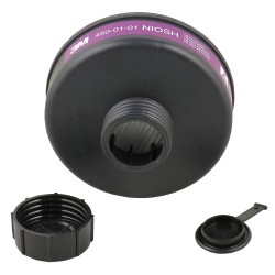 Filtre 3M haute efficacité avec obturateurs pour masque complet de protection respiratoire à épuration d’air motorisé Powerflow.