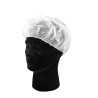 Bonnet jetable blanc 21 po.(100)