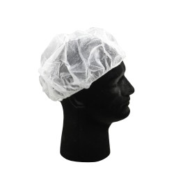 Bonnet jetable blanc 21 po.(100)