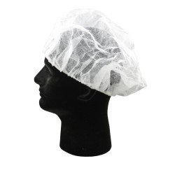 Bonnet jetable blanc 24 po.(100)