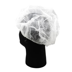 Bonnet jetable blanc 24 po.(100)