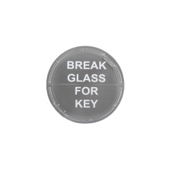Replacement glass panel for emergency key box