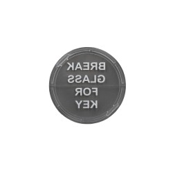 Replacement glass panel for emergency key box