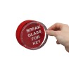 Replacement glass panel for emergency key box