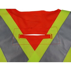 Veste de circulation orange fluo, 4 grandeurs, conforme CSA Z96-15 classe 2 niveau 2, 4 poches.