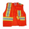 High-visibility orange safety vest, 4 sizes, CSA Z96-15 class 2 level 2, 4 pockets.