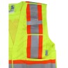 High-visibility yellow safety vest, 4 sizes, CSA Z96-15 class 2 level 2, 4 pockets.