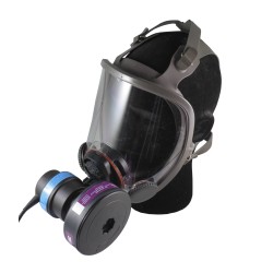 3M complete Powerflow face-mounted powered air purifying respirator assembly. Ideal for abatement and decontamination. Large.