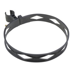 Ceinture d'extincteur robuste en plastique noir, pour extincteurs de 20 lb au dioxyde de carbone (CO2).