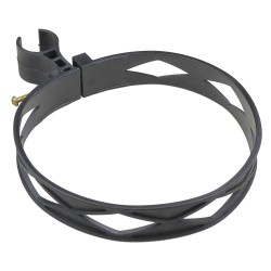Ceinture d'extincteur robuste en plastique noir, pour extincteurs de 10 et 15 lb au dioxyde de carbone (CO2).