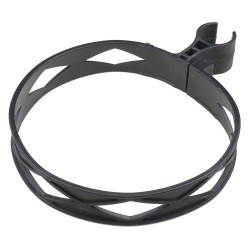 Ceinture d'extincteur robuste en plastique noir, pour extincteurs de 10 et 15 lb au dioxyde de carbone (CO2).