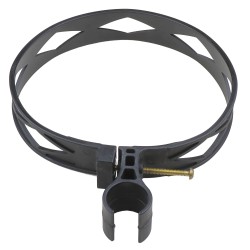 Ceinture d'extincteur robuste en plastique noir, pour extincteurs de 10 et 15 lb au dioxyde de carbone (CO2).