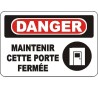 Affiche OSHA «Danger Maintenir cette porte fermée» en français: langues, options, formats & matériaux variés