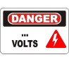 Affiche OSHA « Danger… Volts » à personnaliser: langues, options, formats & matériaux variés