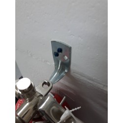 Wall hanger brackets for Flag brand 5 lb CO2 portable fire extinguishers