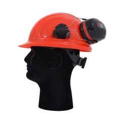 Earmuff PELTOR cap attached, 27 dB, Optime 105, made by 3M.