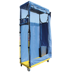 Enceinte de confinement HEPA ZONE 24 avec purificateur d'air à pression négative à batterie, pour décontamination.