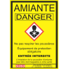 Affiche réglementaire et obligatoire pour les chantiers où il y a de l’amiante au Québec. 14"x18.5". En français seulement.
