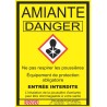 Statutory & compulsory sign for Quebec construction sites involving asbestos related activities. 14"x18.5". Only in French.