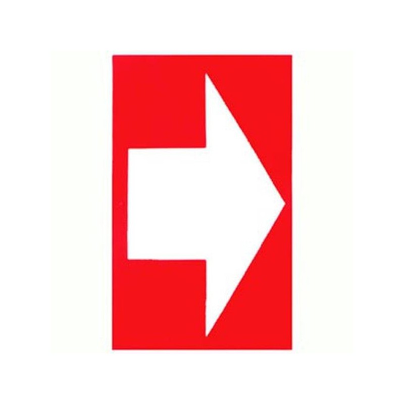 Self-adhesive vinyl arrow sign for custom-made emergency & fire safety signage