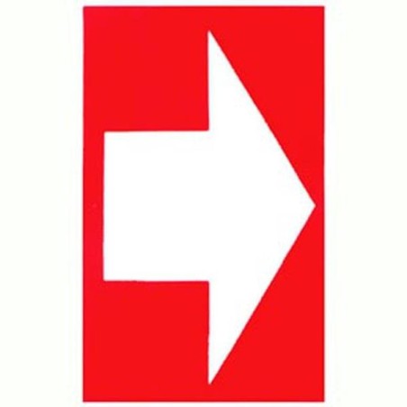 Self-adhesive vinyl arrow sign for custom-made emergency & fire safety signage