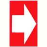 Self-adhesive vinyl arrow sign for custom-made emergency & fire safety signage