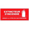 Affiche française d’urgence et d’incendie «Extincteur d'incendie. Briser la vitre en cas d'incendie» en vinyle autocollant
