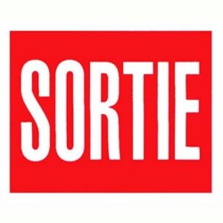 French self-adhesive vinyl "Exit" emergency and fire safety sign