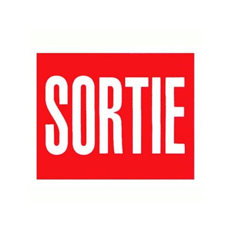 Affiche française d’urgence et d’incendie «Sortie» en vinyle autocollant