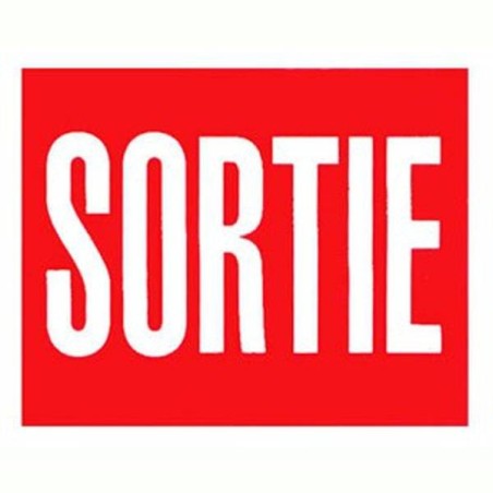 Affiche française d’urgence et d’incendie «Sortie» en vinyle autocollant