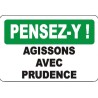 Affiche OSHA «Pensez-y! Agissons avec prudence» en français: langues, options, formats & matériaux variés