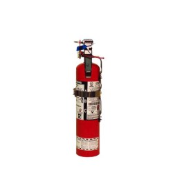 Portable fire extinguisher with powder, 2.5 lbs type ABC, ULC 1A-10BC, with vehicle hook.