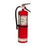 Portable fire extinguisher with powder, 10 lbs type ABC, ULC 6A 80 BC, with wall hook.