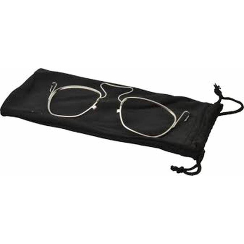 Uvex Genesis XC stainless steel frame for Rx insert. Personalized safety eyewear on Rx eyeglass. Prescription lens not included