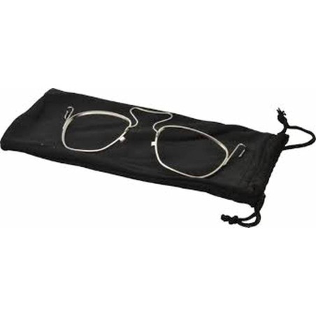 Uvex Genesis XC stainless steel frame for Rx insert. Personalized safety eyewear on Rx eyeglass. Prescription lens not included