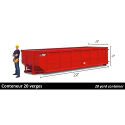 Sac pour conteneur de déchets de 20 vg³/540 pi³, 22'x8'x4'. Vendu à l'unité. Idéal pour transport d'amiante ou de terre souillée