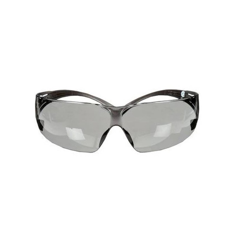 3M SecureFit protective eyewear with anti-fog treated grey polycarbonate lenses for protection from outside glare and hazes.