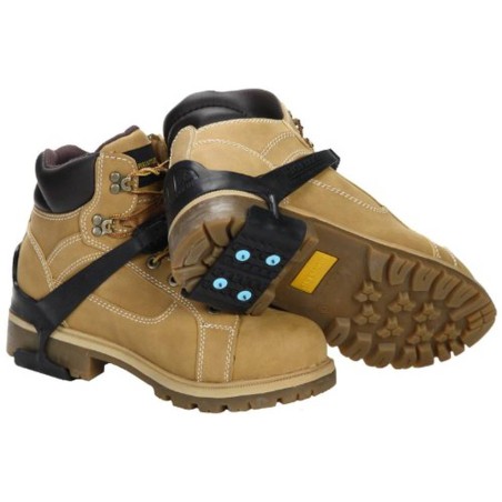Snow and ice heel traction aids, for all types of flat shoes and winter boots.