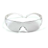 3M SecureFit protective eyewear with anti-fog treated clear polycarbonate lenses for protection from outside glare and hazes.