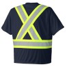 Black traffic polyester t-shirt, CSA Z96-09, class 2 level 2