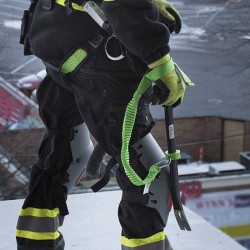 Tool strap that attaches to the wrist 1 1/8" (2.86 cm) wide by 18" (45.7 cm) long, for small, lightweight tools